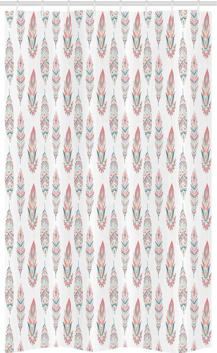 ABAKUHAUS Feder douchegordijn – 120 x 180 cm – polyester – donker koraal