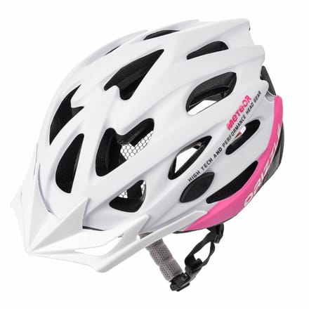 Meteor - Fietshelm - MV29 Drizzle - maat L 58-61 cm wit/roze