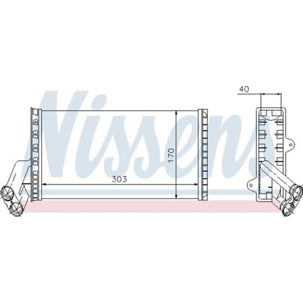 Warmtewisselaar, interieur verwarming NISSENS 71149