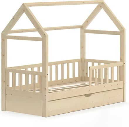 Huisbed - 160x80 cm - met bedlade - hout