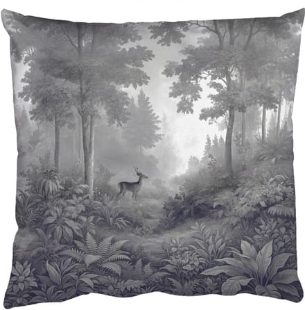 Sierkussens - Kussentjes Woonkamer - 50x50 cm - Bos - Hert - Zwart - Wit