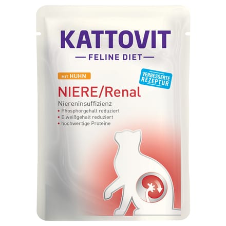 Kattovit - Feline Dieet Pouch Nier/Renal 1x85g - Kip