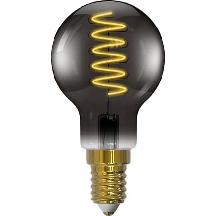 Arcchio LED filament lamp, E14, 4,9 W, rookgrijs