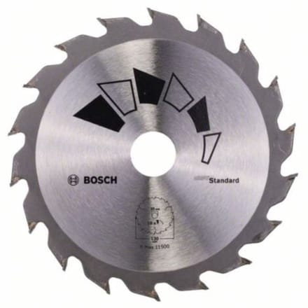 Bosch Accessories Standard 2609256802 Hardmetaal-cirkelzaagblad 130 x 20 mm Aantal tanden: 18 1 stuk(s)