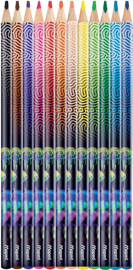Maped driehoekige kleurpotloden DEEPSEA PARADISE, 24 stuks in kartonnen etui
