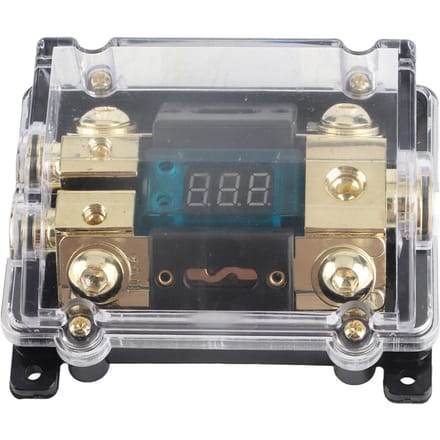 Universele Auto Auto Zekeringhouder 100A LED Digitaal 1 in 2 Uit Audio Versterker Zekeringhouder beige