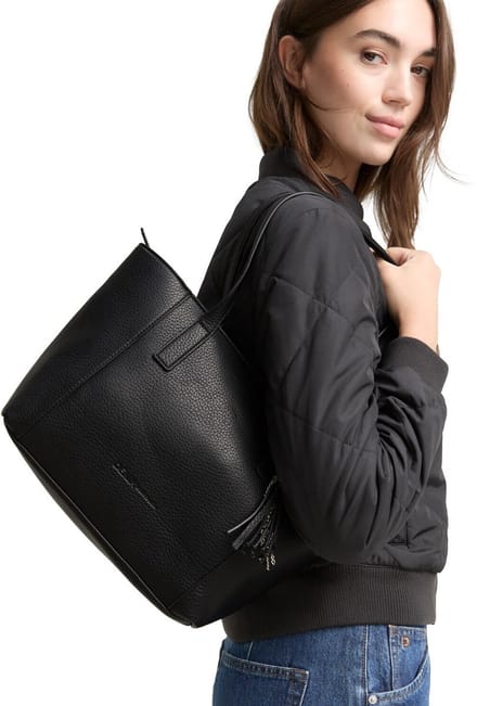 TOM TAILOR shopper Priya Zip Shopper Black zwart