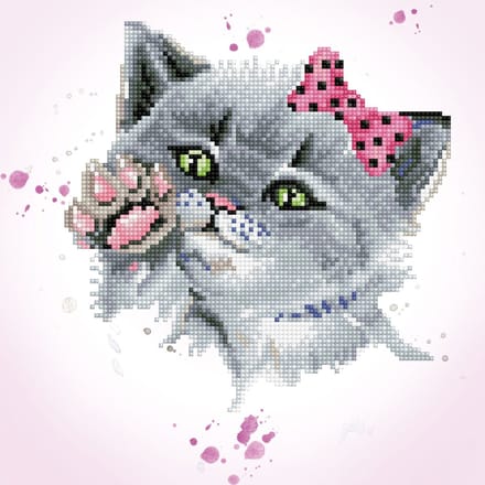 DIAMOND DOTZ Eye Spy Kitty - Diamond Painting - 5.050 Dotz - 32x32 cm