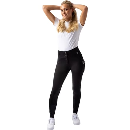 Horze Mira Rijbroek Hoge Taille, fullgrip, Black, 44
