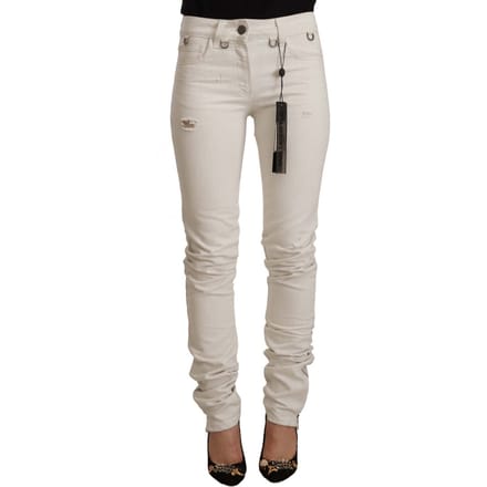 Karl Lagerfeld Gescheurde Skinny Jeans Offwhite