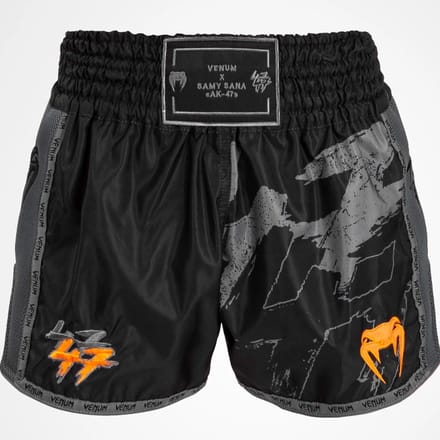 Venum S47 Muay Thaï Kickboxing Shorts Black Orange -MAAT M (Jeans size 30)