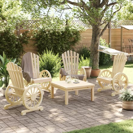 vidaXL - Tuinstoelen - 4 - st - Adirondack - massief - vurenhout