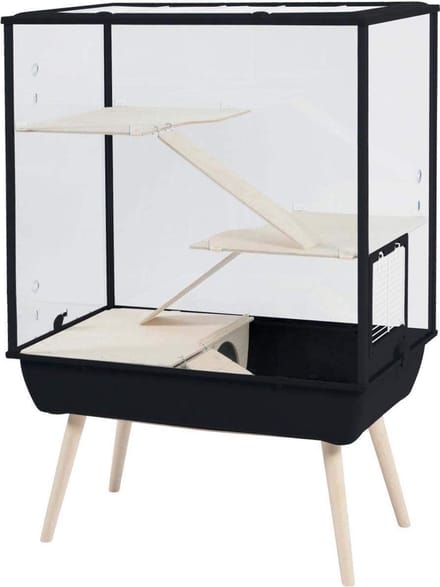 Zolux Knaagdierkooi nevo royal plexiglas zwart
