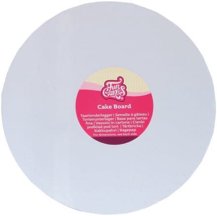 FunCakes Cake Board Rond - Wit - Ø33 cm - Taartonderlegger - Taartkarton
