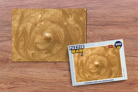 Puzzel Cirkel - Gouden - Verf - Legpuzzel - Puzzel 500 stukjes