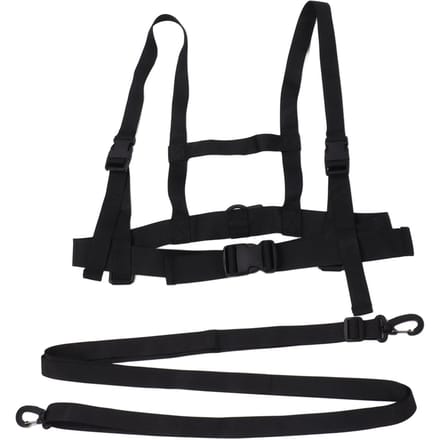 Kinder Ski Schouderharnas Veiligheid Bescherming Verstelbaar Duurzaam Ski Training Leash voor Beginner black