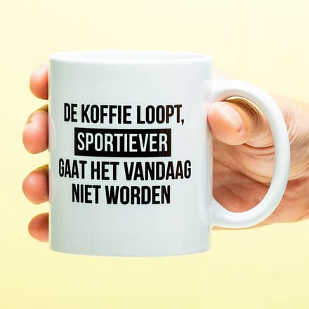 Ditverzinjeniet.nl Mok De koffie loopt