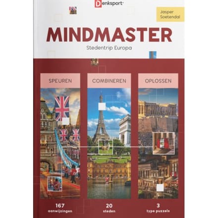 Denksport - Mindmaster - Stedentrip Europa - Denksport Puzzelboek