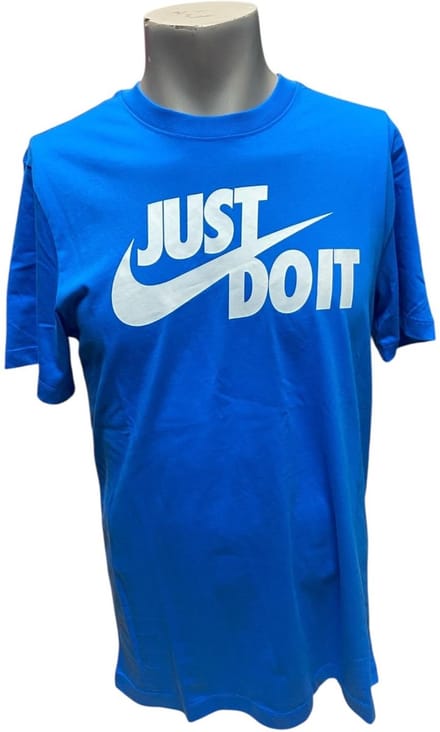 NIKE T-SHIRT BLAUW/WIT - MAAT S
