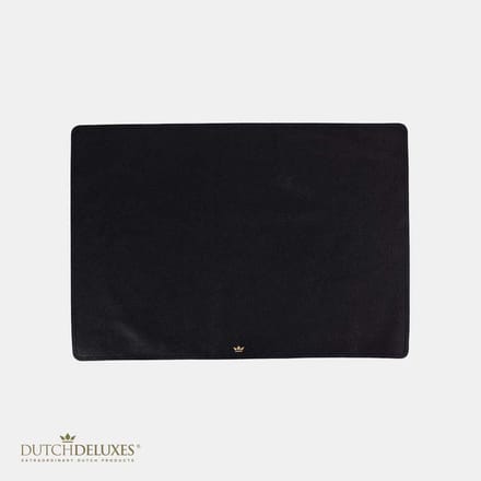 Dutchdeluxes - Leer - Luxe - Placemat - Vol nerf - Zwart