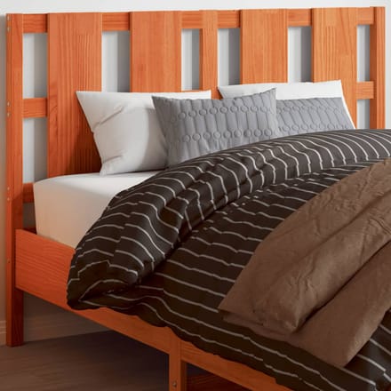vidaXL - Hoofdbord - 135 - cm - massief - grenenhout - wasbruin