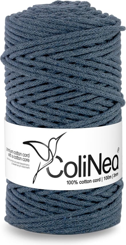 ColiNea - Touw - katoenen - koord - Katoenkoord - macramé - 3 mm x 100 m - denim kleur