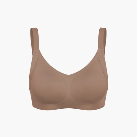 cfab - Naadloze compacte push-up bh - Caramel - M - BH Zonder Beugel Voorgevormd - Ondergoed - Naadlos
