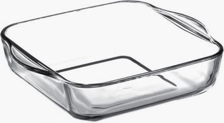 Secret de Gourmet - Ovenschaal vierkant - Transparant glas - 22 x 6 cm