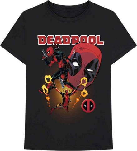 Marvel Deadpool Heren Tshirt -M- Deadpool Collage 2 Zwart