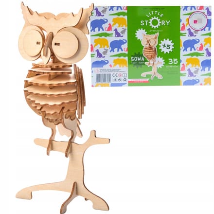 Little Story Houten 3D Puzzel - Uil