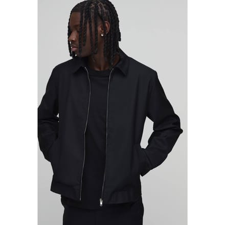 Getailleerd Regular Fit Jasje Met Ritskraag Uit Co-ord Set | Black | Size Medium