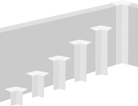 Hoekprofiel Plint - Verbindingsstuk - Afwerking Kamer - Perfecte Pasvorm - 100 mm - Wit