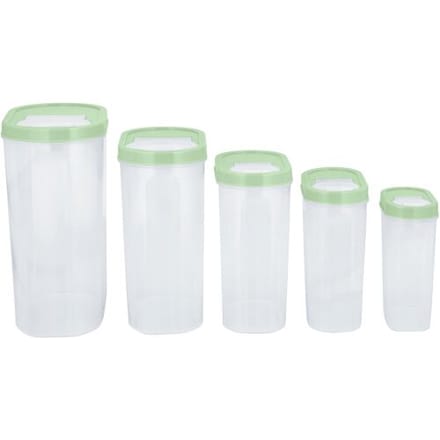 SILVERCREST Voorraadpotten, 5-delig (Mint)
