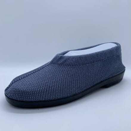 Gebreide Portugese Schoen - Grijs Silver - Maat 35 - Instappers - Pantoffel
