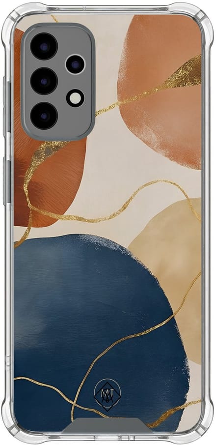 Hoesje (shockproof) geschikt voor Samsung Galaxy A52 5G - Abstract harmony - Extra sterke case - TPU/polycarbonaat - Print - Multi, Transparant