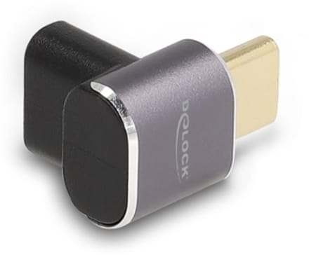 Delock USB-C haakse adapter | boven/beneden | compact | USB4 40 Gbps | PD 100W | 8K 60Hz