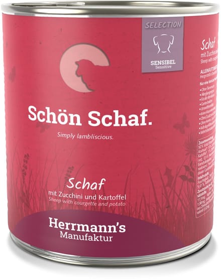 Herrmann's Sensitive Honden Natvoer - Schaap met Snijbiet - 800 g
