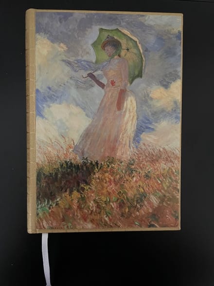 Hardcover Notitieboek Kunst 'Vrouw met Parasol' Claude Monet