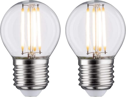 2x LED Druppel Lamp 5W E27 Warm Wit 2700K Dimbaar via Wandschakelaar