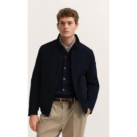 Bugatti Herren Overgangsblouson waterafstotend met corduroy details