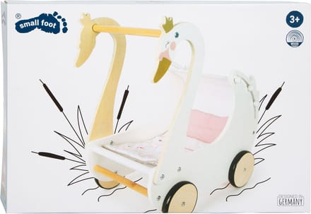 Poppenwagen Zwaan - Buggy pop - Hout