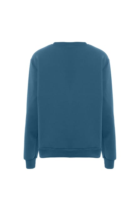 Mo Trui met ronde hals Heren denimblauw