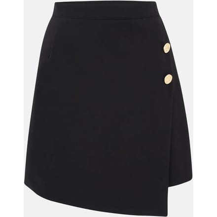 Mini Wrap Rok Met Gouden Knoopdetails