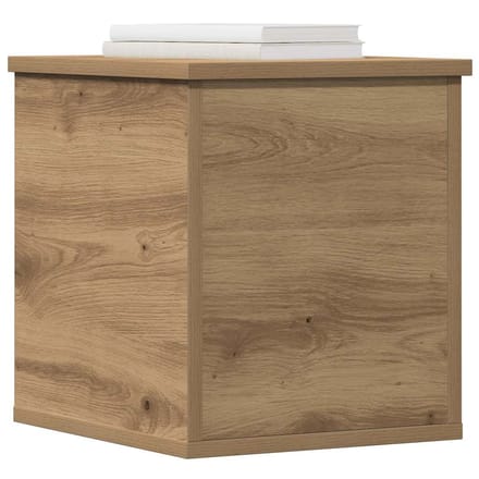 vidaXL - Opslagdoos - Artisan - Eiken - 30 - x - 35 - x - 35 - cm - Bewerkt - hout