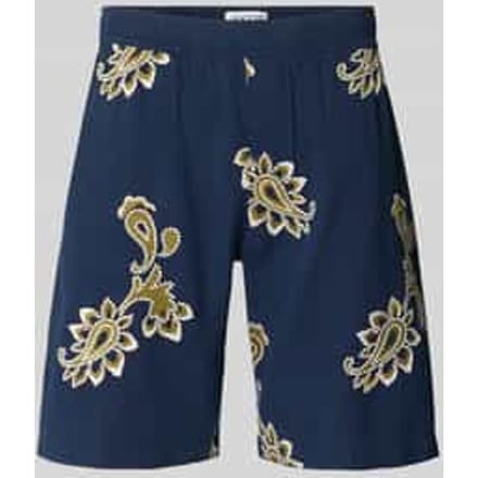 Short met stitchings en elastische band