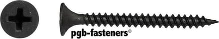 Snelbouwschroef. 3.5 x 35mm. lang. TK fijne draad Gefosfateerd 200 stuks. PGB-Fasteners.