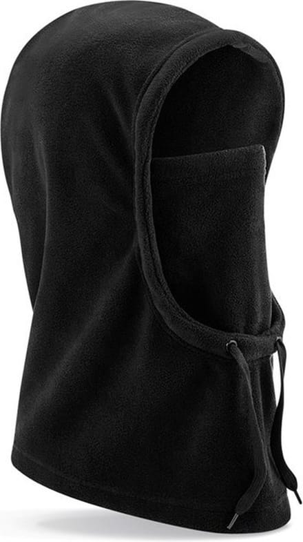 Beechfield Bivak muts / balaclava - Wintermuts - zwart - 100% fleece polyester - met windvanger - volwassenen