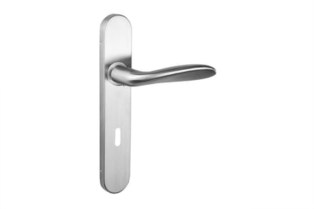 Lavuzo deurkruk Benevento RVS met afgerond schild SL72 | Per set | Deurklink met schild