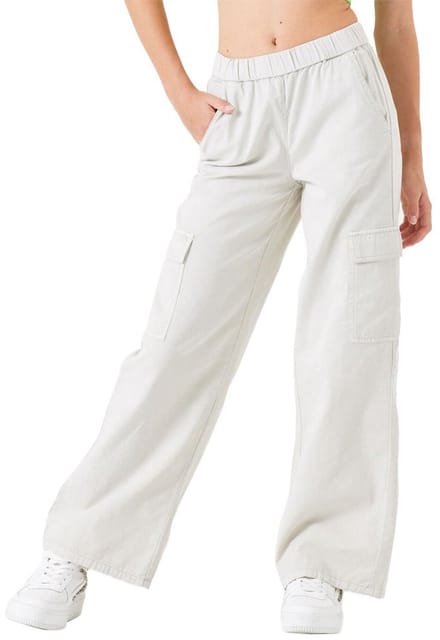 GARCIA P42724 Meisjes Wide Fit Broek Wit - Maat 128