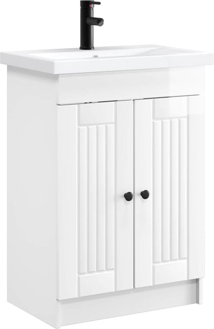 vidaXL - Badkamermeubel - Set - Hoogglans - Wit - 78,5 - x - 37,5 - x - 81 - cm